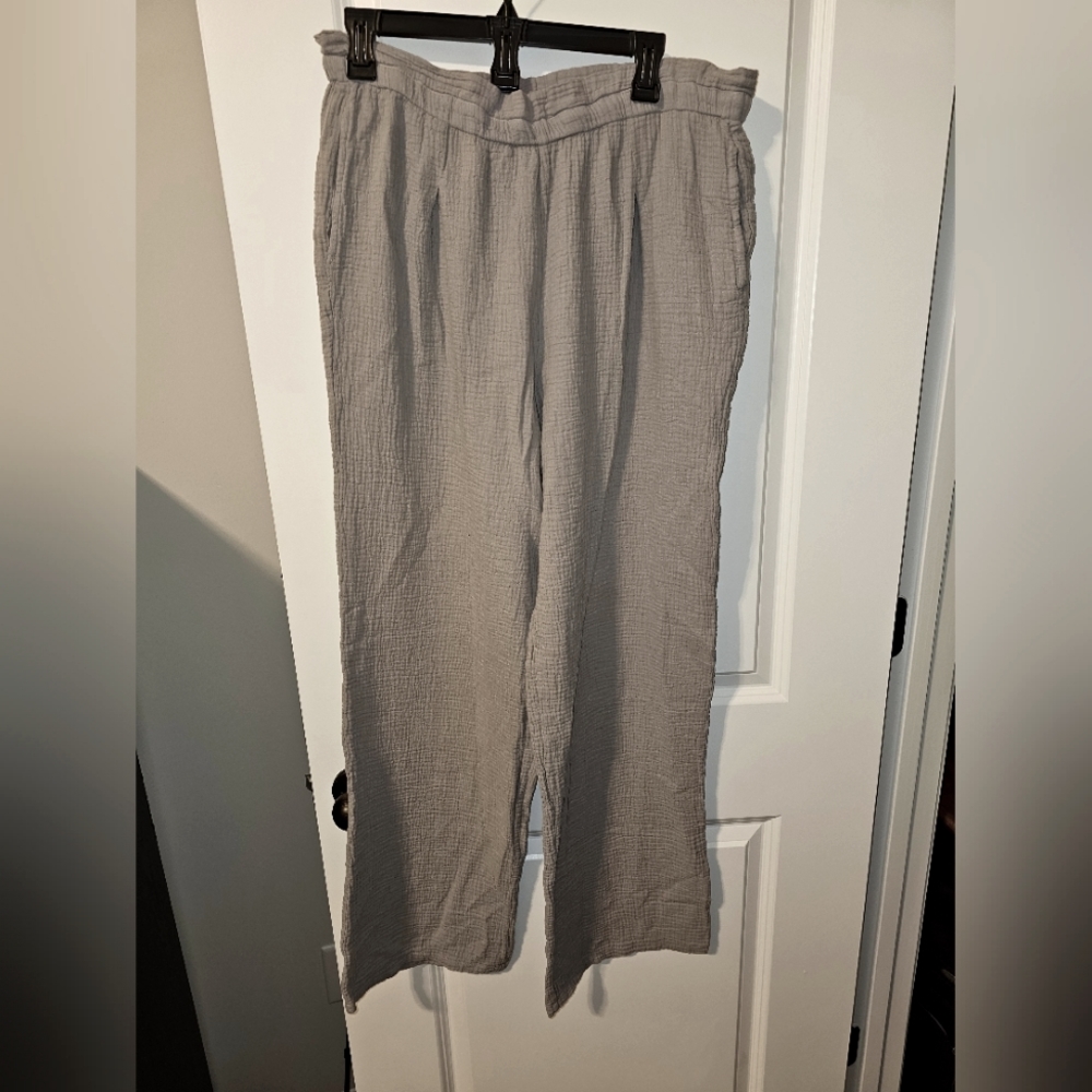 Gray wide legged Bobi LA pants